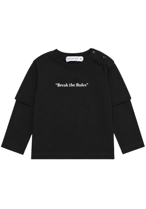 Black cotton baby T-shirt Manuel Ritz | 4498NERO